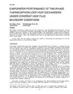 3139 — Evaporator Performance of Two-Phase Thermosiphon Loop Heat Exchangers under Constant Heat Flux Boundary Conditions