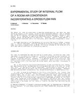 3135 — Experimental Study of Internal Flow of a Room Air Conditioner Incorporating A Cross Flow Fan