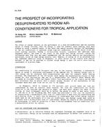 3134 — The Prospect of Incorporating Desuperheaters to Room Air-Conditioners for Tropical Application