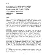 3132 — Performance Test of a Direct Expansion Heat Pump System
