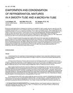 3121 (RP-469) — Evaporation and Condensation of Refrigerant-Oil Mixtures in a Smoth Tube and a Micro-Fin Tube