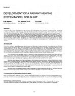 DA-88-24-1 — Development of a Radiant System Model for Blast Heating