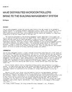DA-88-19-1 — What Distributed Microcontrollers Bring to the Building Management System
