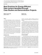 DA-07-047 Best Practices for Energy-Efficient Data Centers Identified through Case Studies and Demonstration Projects