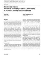 DA-07-046 Monitored Indoor Moisture and Temperature Conditions in Humid-Climate US Residences