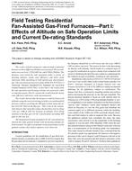 CH-09-046 (RP-1182) — Field Testing Residential Fan-Assisted Gas-Fired Furnaces — Part I: Effects of Altitude on Safe Operation Limits and Current De-rating Standards