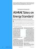 ASHRAE Takes on Energy Standard