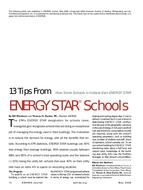 13 Tips From ENERGY STARÃ‚Â® Schools: How Some Schools in Indiana Earn ENERGY STAR