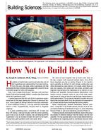 Building Sciences: How Not to Build Roofs