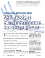 Increasing Efficiency with VAV System Static Pressure Setpoint Reset