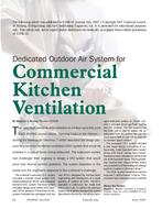 Dedicated Outdoor Air System for Commercial Kitchen Ventilation