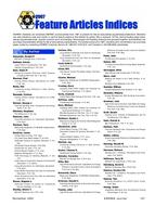 2007 Feature Articles Index