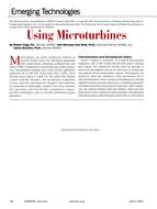 Emerging Technologies: Using Microturbines for Distributed Generation