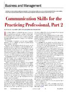 Business and Management: Communication Skills for the Practicing Professional, Part 2