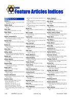 2006 Feature Articles Index