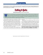 Legal Issues: Calling It Quits