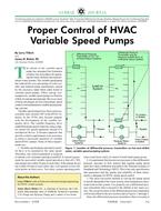 Proper Control of HVAC Variable Speed Pumps