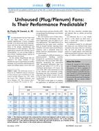 Unhoused (Plug/Plenum) Fans: Is Their Performance Unpredictable?