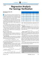 Regression Analysis for Savings Verification