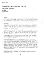 HI-85-06-2 — Performance of In-Space Electric Storage Heaters