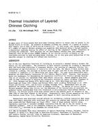 HI-85-09-5 — Thermal Insulation of Layered Chinese Clothing