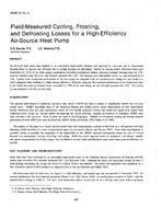 HI-85-10-3 — Field-Measured Cycling, Frosting, and Defrosting Losses for a High-Efficiency Air-Source Heat Pump