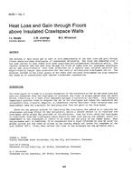 HI-85-11-3 — Heat Loss and Gain through Floors above Insulated Crawlspace Walls