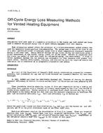 HI-85-14-3 — Off-Cycle Energy Loss Measuring Methods for Vented Heating Equipment