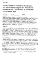 HI-85-17-1 — A Comparison of Traditional Degree-Day and Variable-Base Degree-Day Predictions with Measured Consumption of 20 Houses in the Denver Area