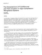 HI-85-18-2 — The Characteristics of Fluid Mixtures and Their Utilization in Vapor Compression Refrigeration Systems