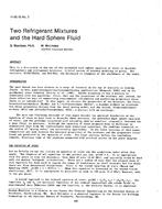 HI-85-18-3 — Two Refrigerant Mixtures and the Hard Sphere Fluid