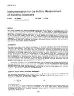 HI-85-22-2 — Instrumentation for the In-Situ Measurement of Building Envelopes