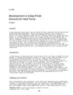 2908 — Development of a Gas-Fired Absorption Heat Pump