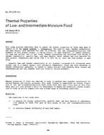 2913 (RP-341) — Thermal Properties of Low- and Intermediate-Moisture Food