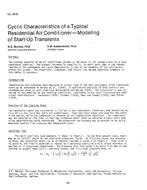 2918 — Cyclic Characteristics of a Typical Residential Air Condioner Ã¢Â€Â” Modeling of Start-Up Transients