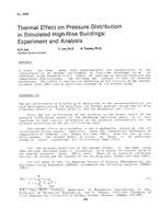 2926 — Thermal Effect on Pressure Distribution in Simulated High-Rise Buildings: Experiment and Analysis
