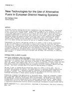 HI-85-32-1 — New Technologies for the Use of Alternative Fuels in European District Heating Systems