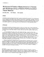 HI-85-35-3 — Multizone Infiltration Measurements in Homes and Buildings Using a Passive Perfluorocarbon Tracer Method