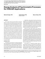 LB-07-020 — Exergy Analysis of Psychrometric Processes for HVAC&R Applications