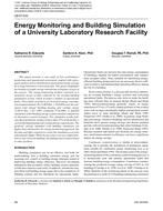 LB-07-032 — Energy Monitoring and Building Simulation of a University Laboratory Research Facility