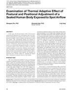 LB-07-033 — Examination of Thermal Adaptive Effect of Postural and Positional Adjustment of a Seated Human Body Exposed to Spot Airflow