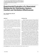 LB-07-034 — Experimental Evaluation of a Downsized Residential Air Distribution System: Comfort and Ventilation Effectiveness