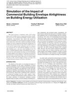 LB-07-041 — Simulation of the Impact of Commercial Building Envelope Airtightness on Building Energy Utilization