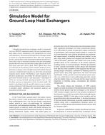 LO-09-004 — Simulation Model for Ground Loop Heat Exchangers