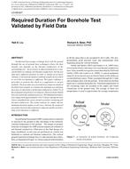 LO-09-027 — Required Duration For Borehole Test Validated by Field Data