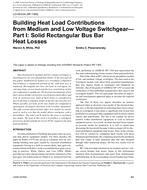 LO-09-034 (RP-1395) — Building Heat Load Contributions from Medium and Low Voltage Switchgear Ã¢Â€Â” Part I: Solid Rectangular Bus Bar Heat Losses