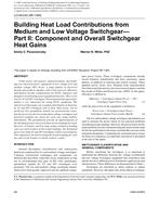 LO-09-035 (RP-1395) — Building Heat Load Contributions from Medium and Low Voltage Switchgear Ã¢Â€Â” Part II: Component and Overall Switchgear Heat Gains