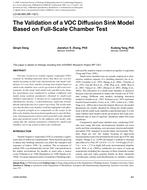LO-09-089 (RP-1321) — The Validation of a VOC Diffusion Sink ModelBased on Full-Scale Chamber Test