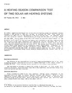 NT-87-02-1 — A Heating Season Comparison Test of Two Solar Air Heating Systems
