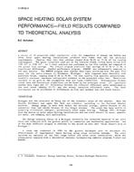 NT-87-02-2 — Space Heating Solar System Performance Ã¢Â€Â” Field Results Compared to Theoretical Analysis